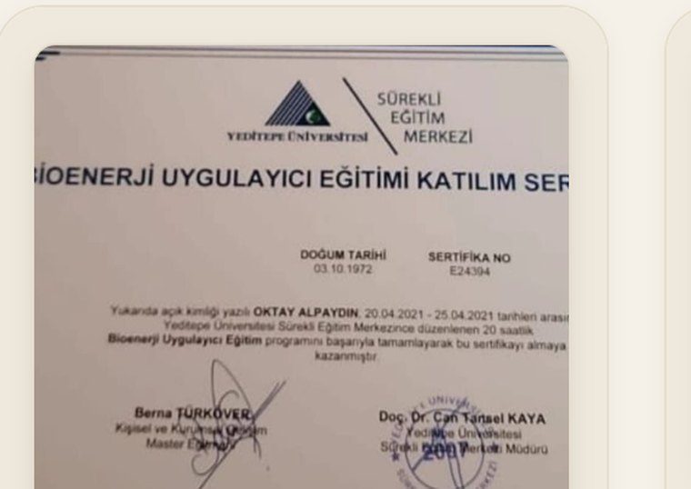 Yeditepe Üniversitesi sertifikası
