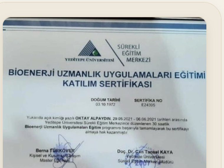 Bioenerji Uzmanlık Uygulamaları Eğitimi